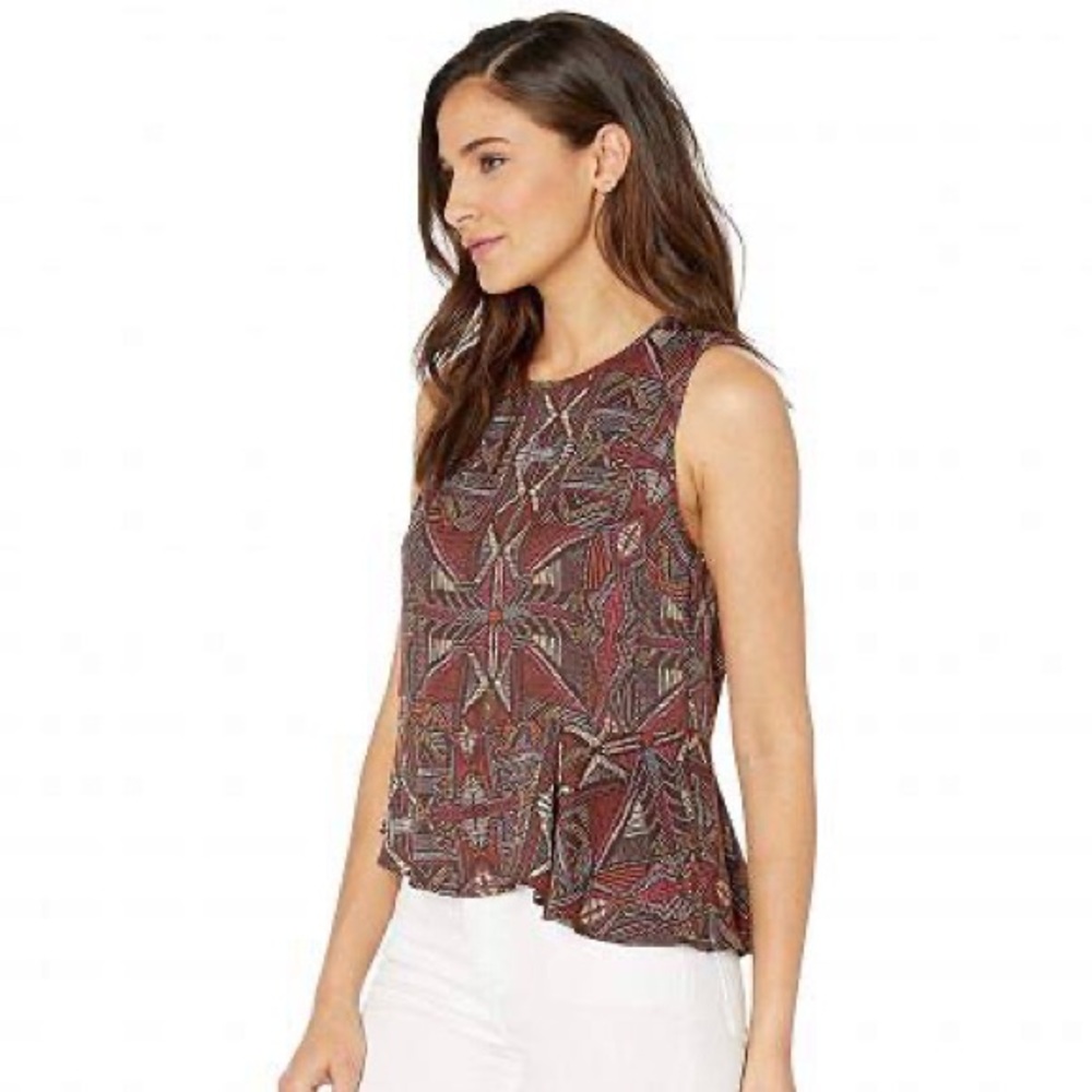NEW BCBG Tribal Peplum Shirt